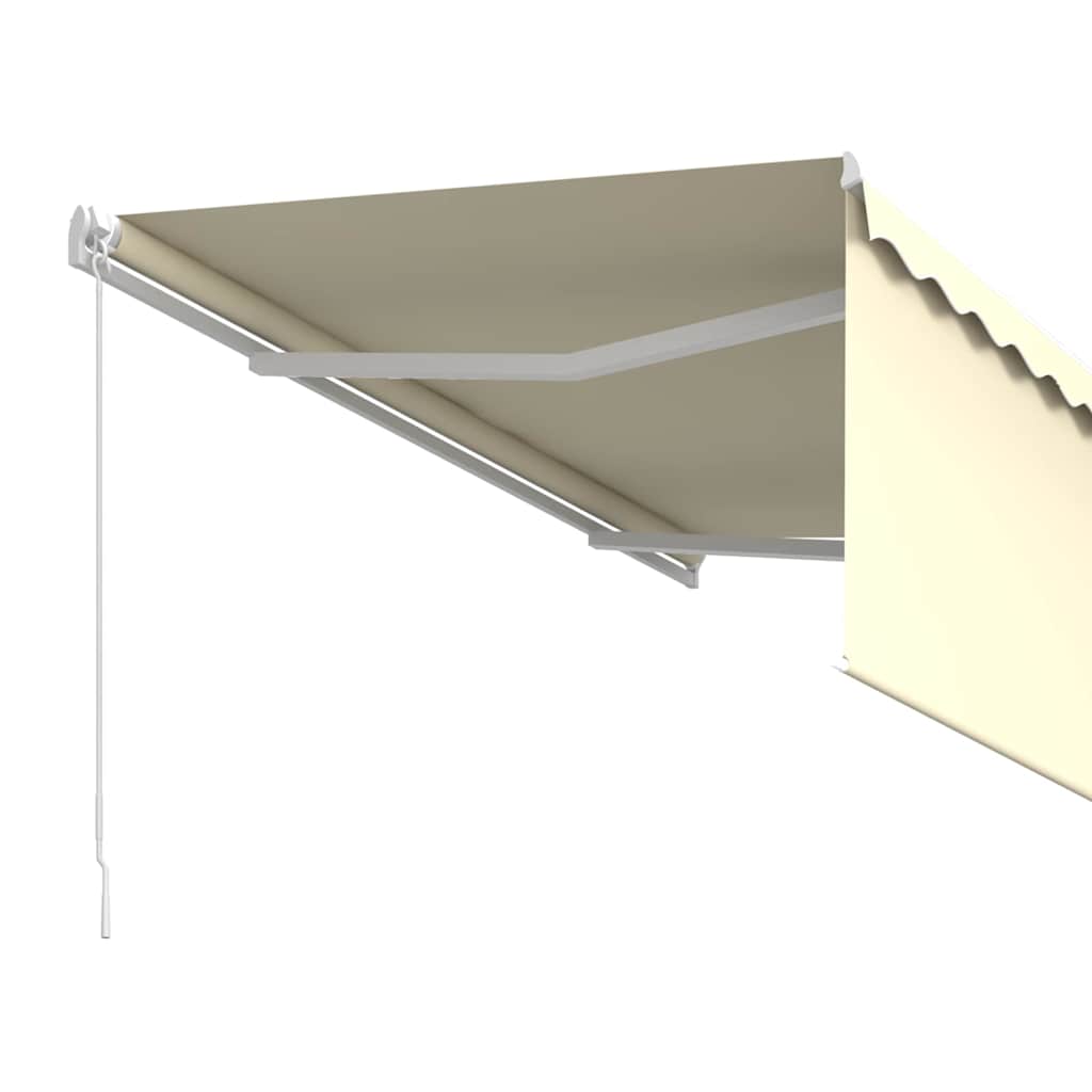vidaXL Manual Retractable Awning with Blind 3x2.5m Cream