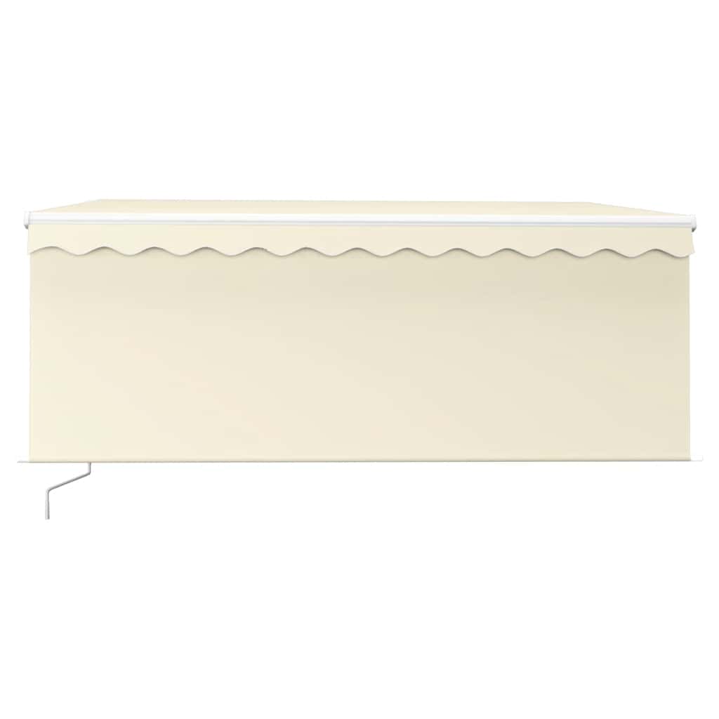 vidaXL Manual Retractable Awning with Blind&LED 3x2.5m Cream