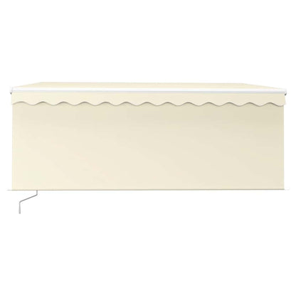 vidaXL Manual Retractable Awning with Blind&LED 3x2.5m Cream