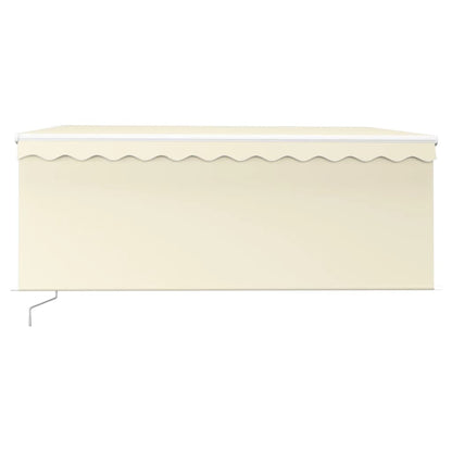 vidaXL Manual Retractable Awning with Blind 3.5x2.5m Cream