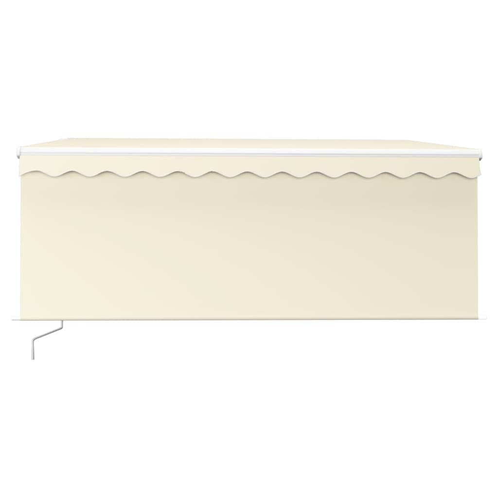 vidaXL Manual Retractable Awning with Blind&LED 3.5x2.5m Cream