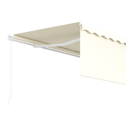 vidaXL Manual Retractable Awning with Blind 4x3m Cream