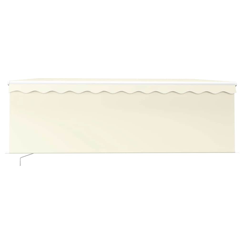 vidaXL Manual Retractable Awning with Blind&LED 4x3m Cream