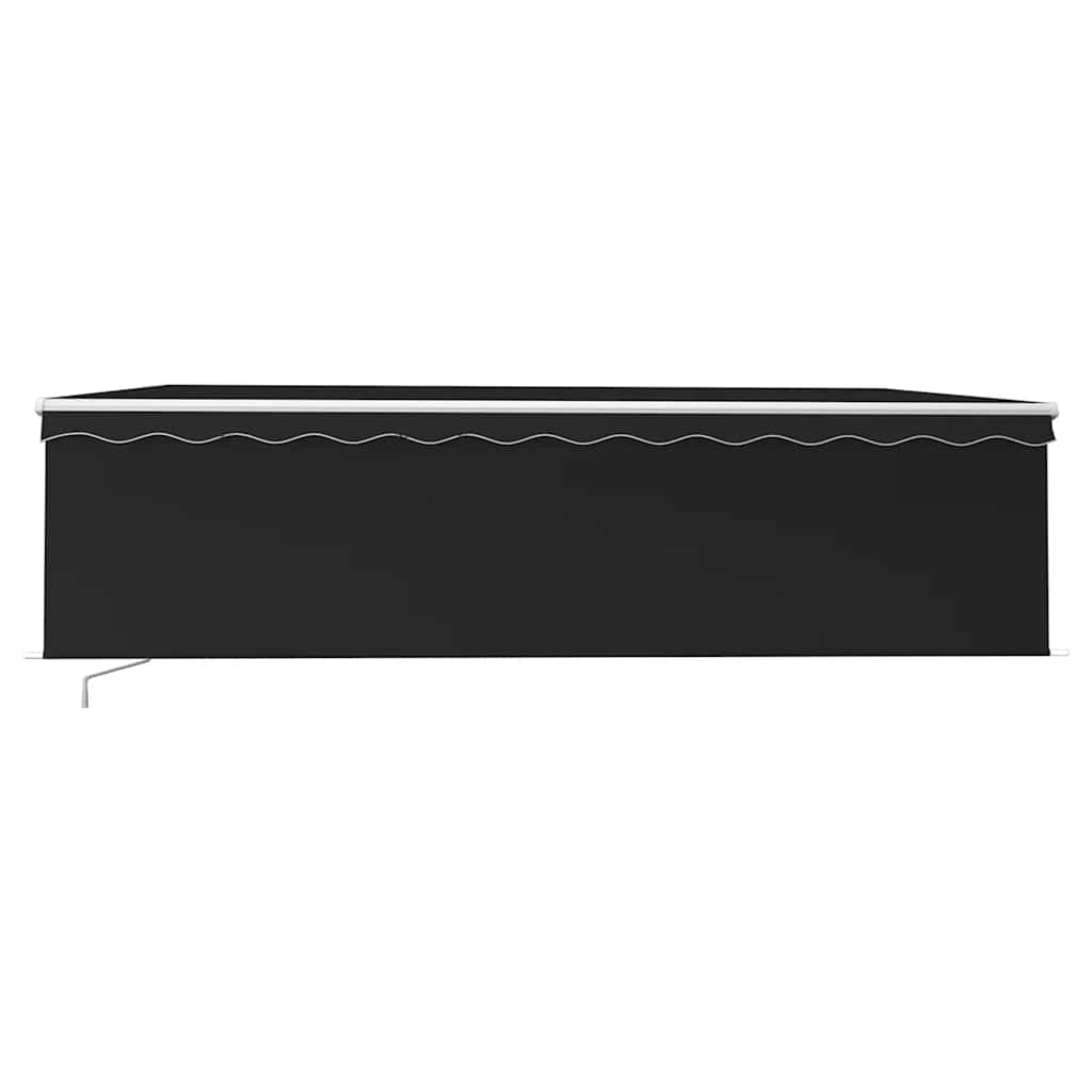 vidaXL Manual Retractable Awning with Blind 5x3m Anthracite