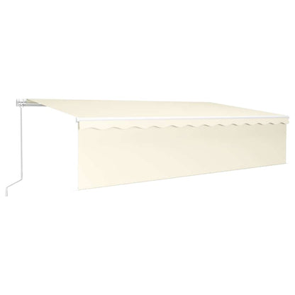vidaXL Manual Retractable Awning with Blind 6x3m Cream