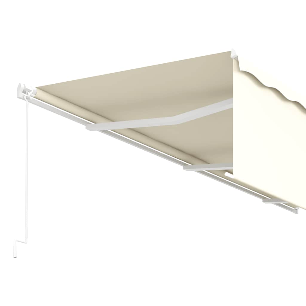 vidaXL Manual Retractable Awning with Blind 6x3m Cream