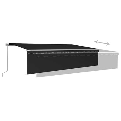 vidaXL Manual Retractable Awning with Blind 6x3m Anthracite