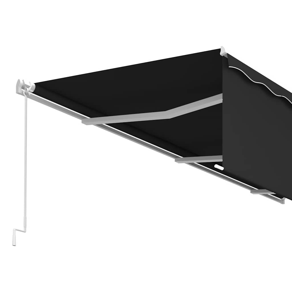 vidaXL Manual Retractable Awning with Blind 6x3m Anthracite
