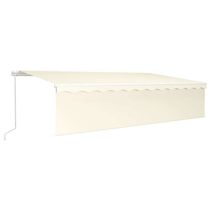 vidaXL Manual Retractable Awning with Blind&LED 6x3m Cream