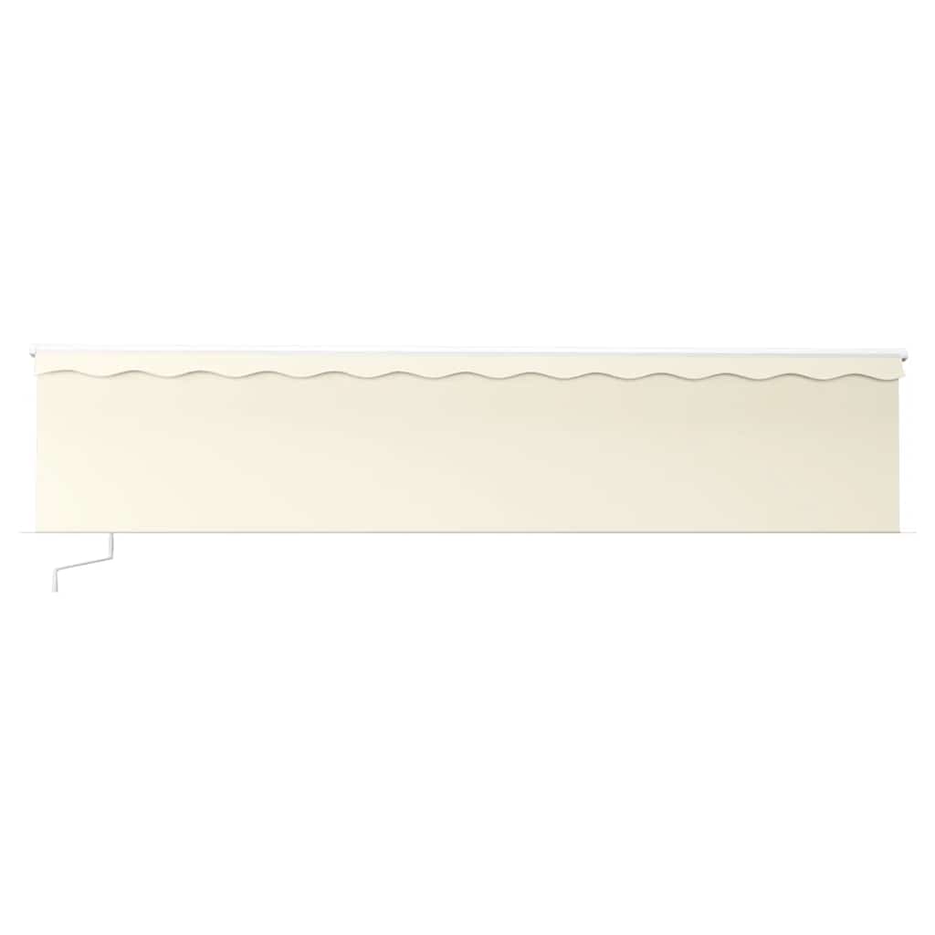 vidaXL Manual Retractable Awning with Blind&LED 6x3m Cream