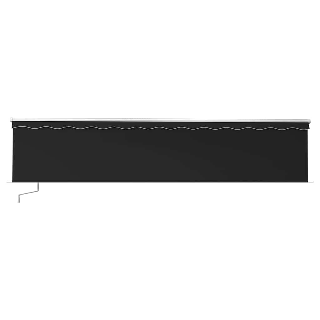 vidaXL Manual Retractable Awning with Blind&LED 6x3m Anthracite