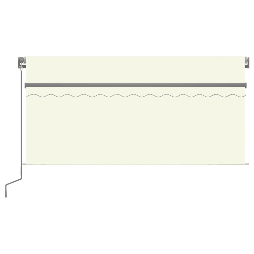 vidaXL Manual Retractable Awning with Blind 3x2.5m Cream