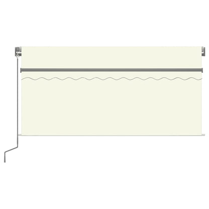 vidaXL Manual Retractable Awning with Blind 3x2.5m Cream