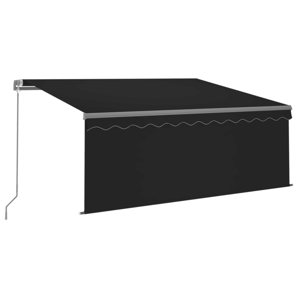 vidaXL Manual Retractable Awning with Blind 3x2.5m Anthracite