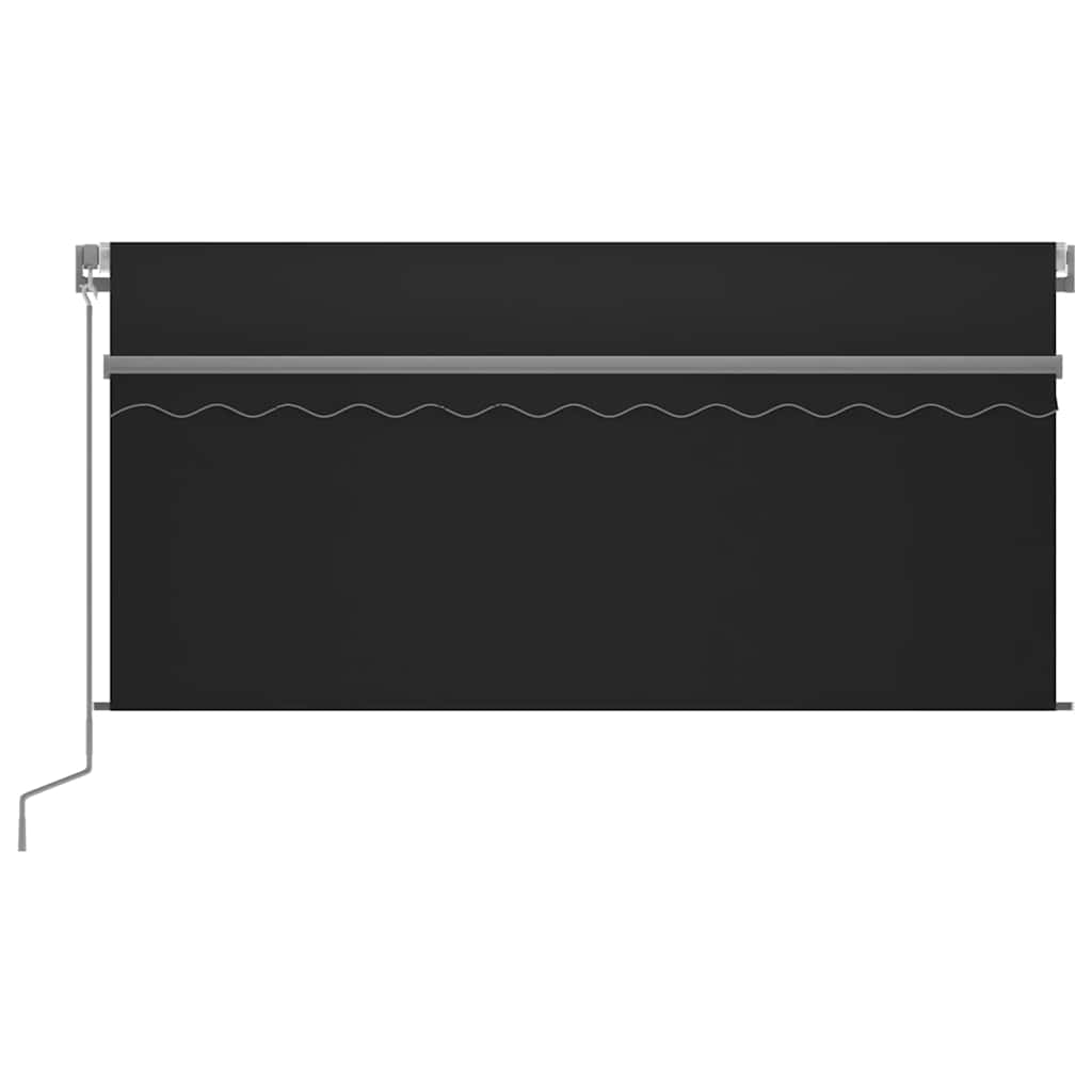 vidaXL Manual Retractable Awning with Blind&LED 3x2.5m Anthracite