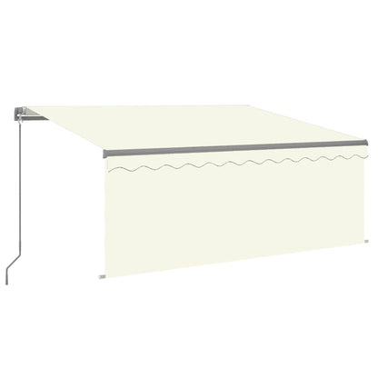 vidaXL Manual Retractable Awning with Blind 3.5x2.5m Cream