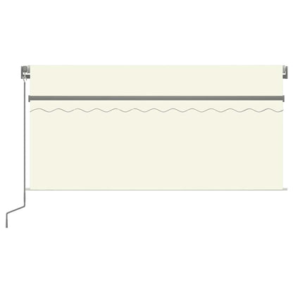 vidaXL Manual Retractable Awning with Blind 3.5x2.5m Cream