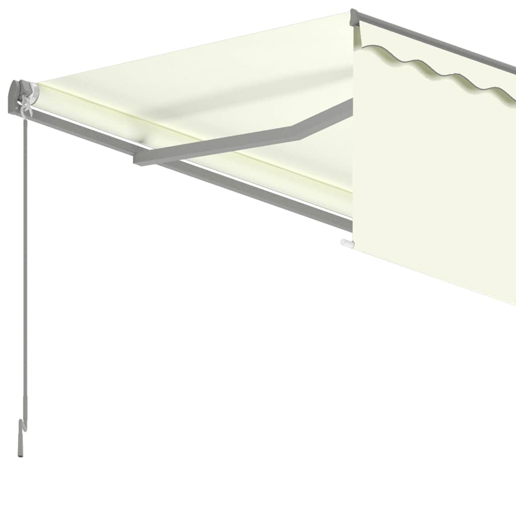 vidaXL Manual Retractable Awning with Blind 3.5x2.5m Cream