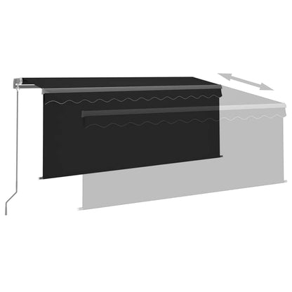 vidaXL Retractable Awning | Anthracite | Powder-coated aluminium | 3.5 x 2.5 m