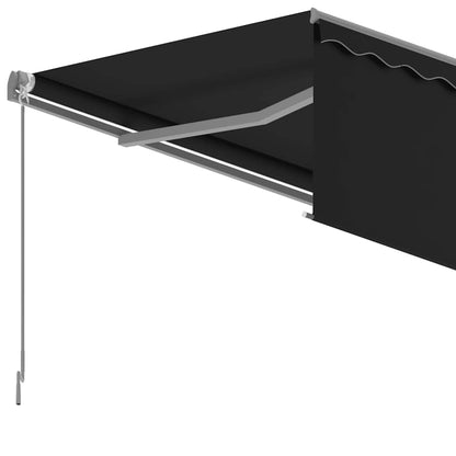 vidaXL Retractable Awning | Anthracite | Powder-coated aluminium | 3.5 x 2.5 m
