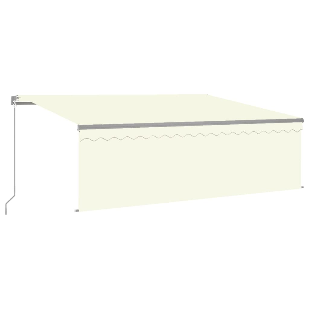 vidaXL Manual Retractable Awning with Blind 4x3m Cream