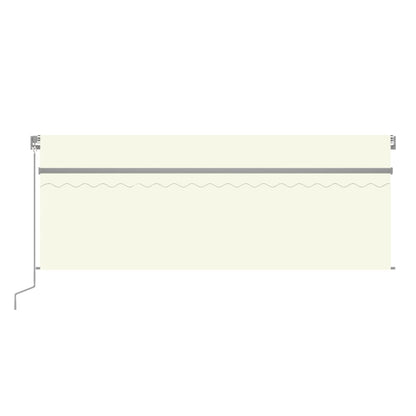 vidaXL Manual Retractable Awning with Blind 4x3m Cream