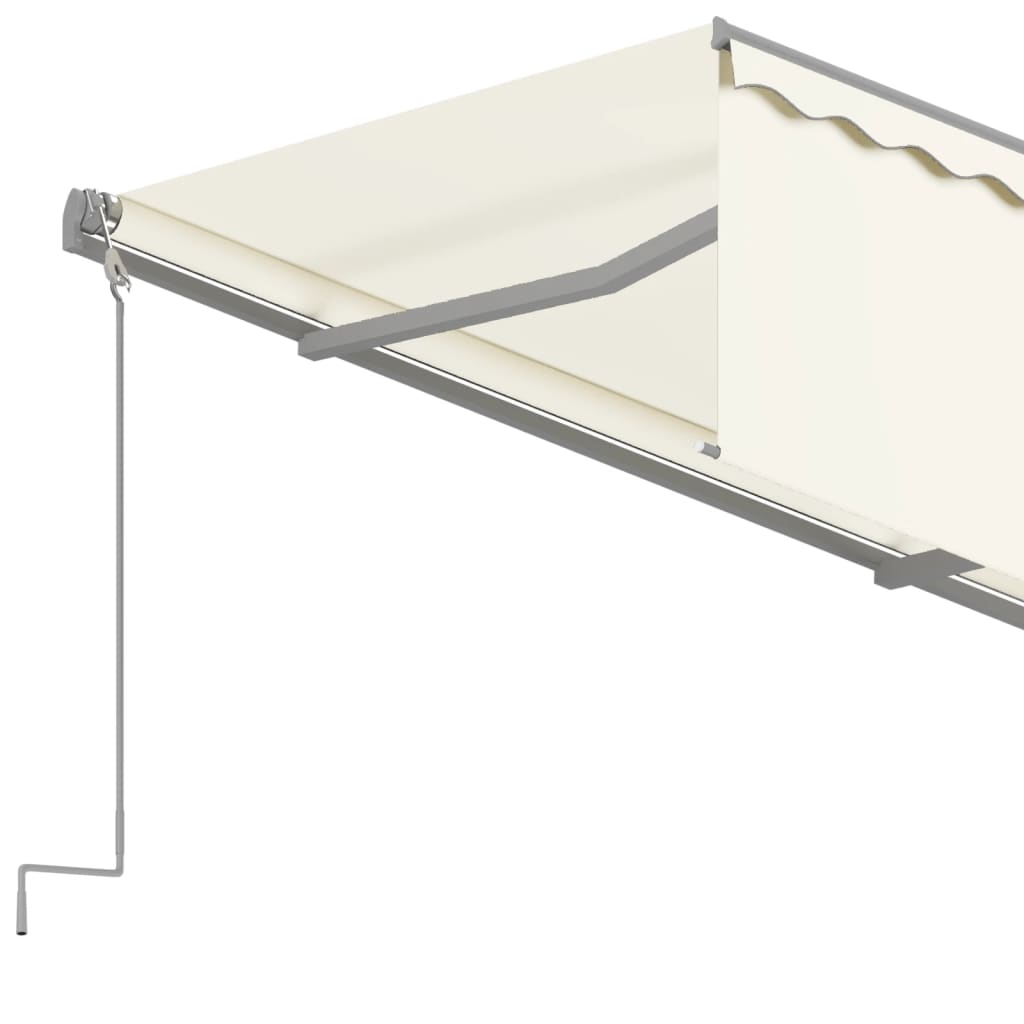 vidaXL Manual Retractable Awning with Blind 4x3m Cream