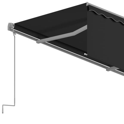 vidaXL Manual Retractable Awning with Blind 4x3m Anthracite