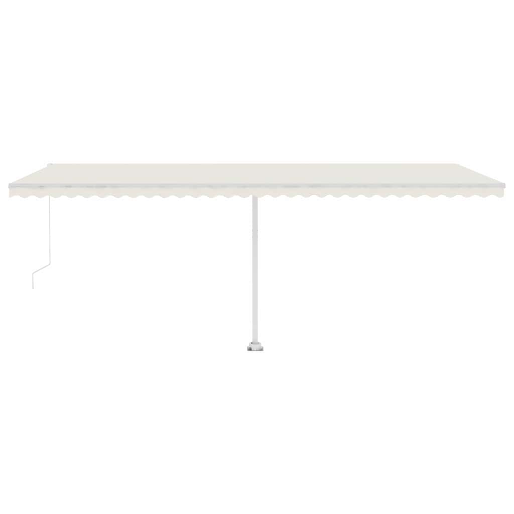 vidaXL Freestanding Manual Retractable Awning 600x300 cm Cream