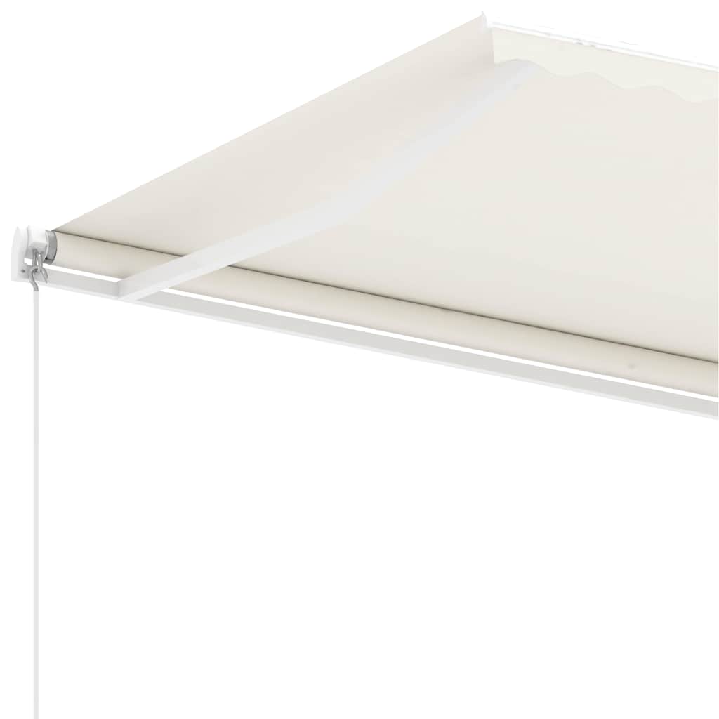 vidaXL Freestanding Manual Retractable Awning 600x300 cm Cream