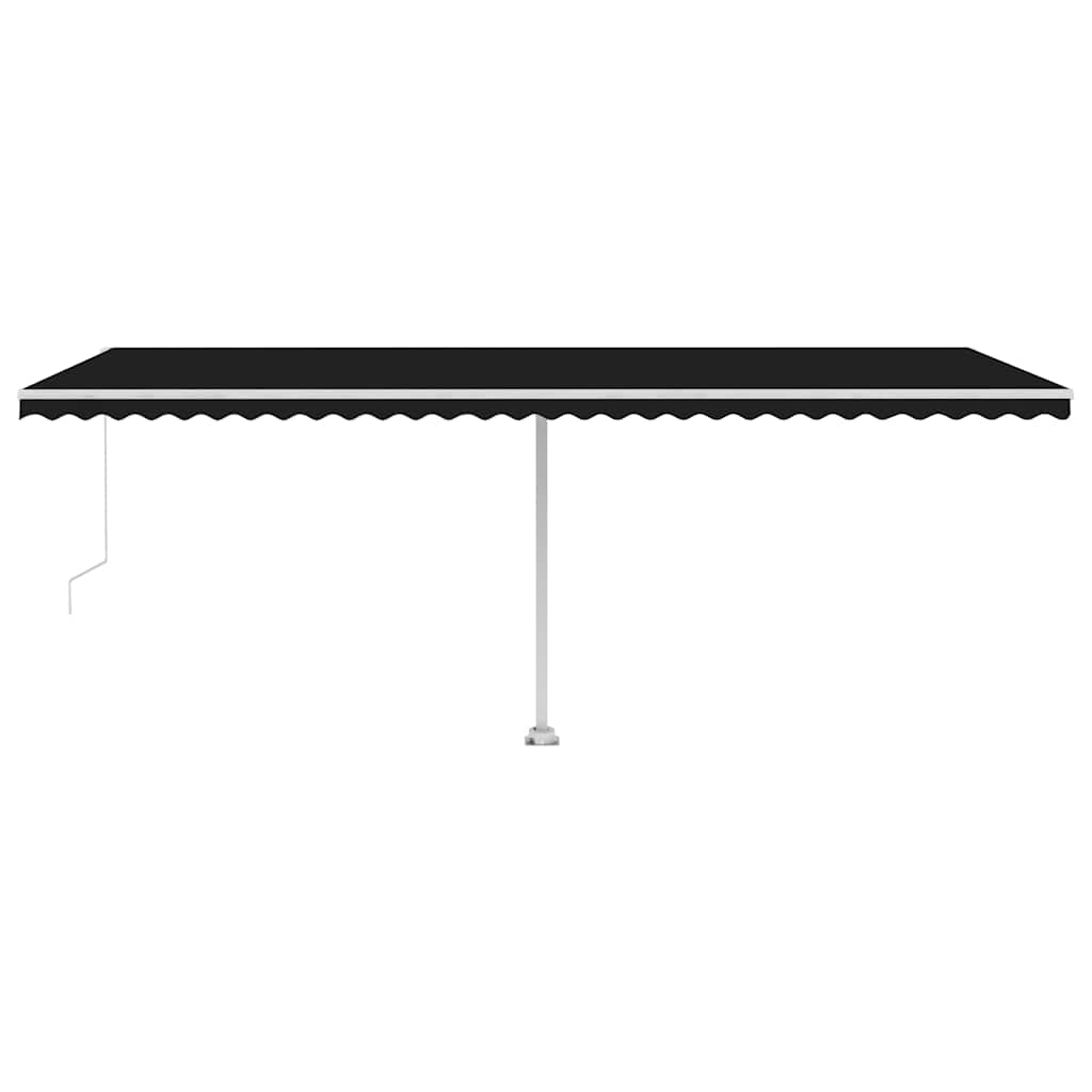 vidaXL Manual Retractable Awning with LED 600x300 cm Anthracite
