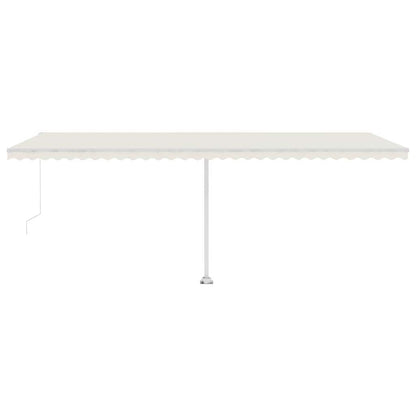 vidaXL Manual Awning 6 x 3.5 m Cream 100% Polyester