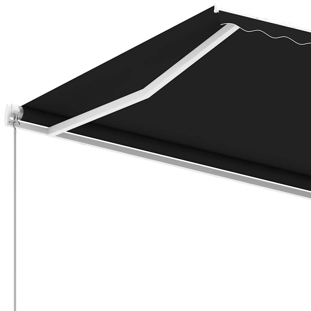vidaXL Manual Awning 6 x 3.5 m Anthracite 100% Polyester