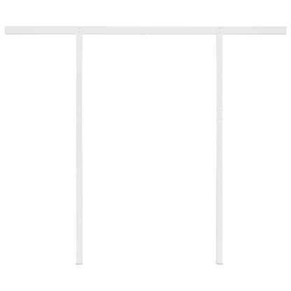 3069903 vidaXL Manual Retractable Awning with LED 3x2,5 m Yellow and White (313199+46836+315093)