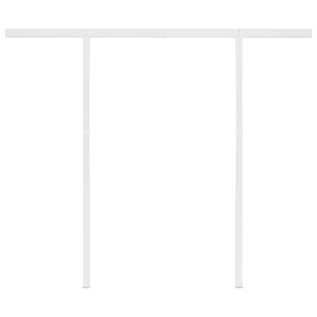 3069923 vidaXL Manual Retractable Awning with LED 3,5x2,5 m Yellow and White (313200+313174+315093)