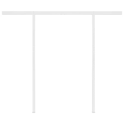 3069925 vidaXL Manual Retractable Awning with LED 3,5x2,5 m Orange and Brown (313200+46860+315093)