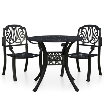 vidaXL Bistro Set | Black | Cast aluminium | Standard |  Durable  | Bistro Set