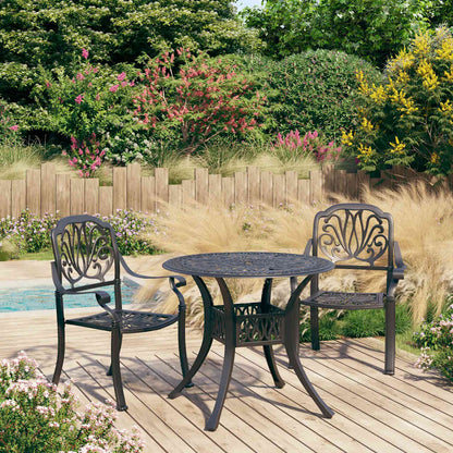 vidaXL Bistro Set | Black | Cast aluminium | Standard |  Durable  | Bistro Set