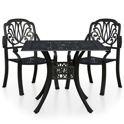 vidaXL Bistro Set | Black | Cast aluminium | Small | Durable | Bistro Set