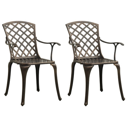 vidaXL Bistro Set | Bronze | Cast aluminium | Standard | Durable | Bistro Set