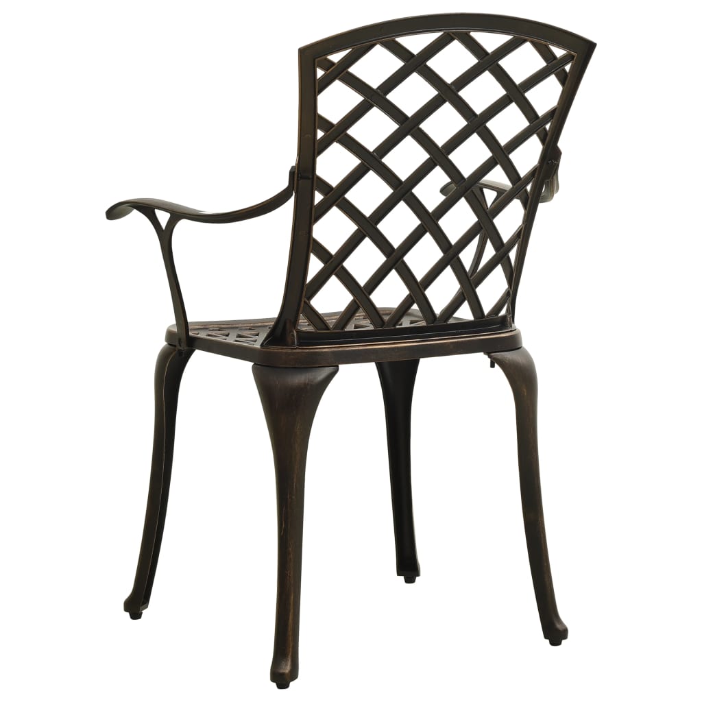 vidaXL Bistro Set | Bronze | Cast aluminium | Standard | Durable | Bistro Set