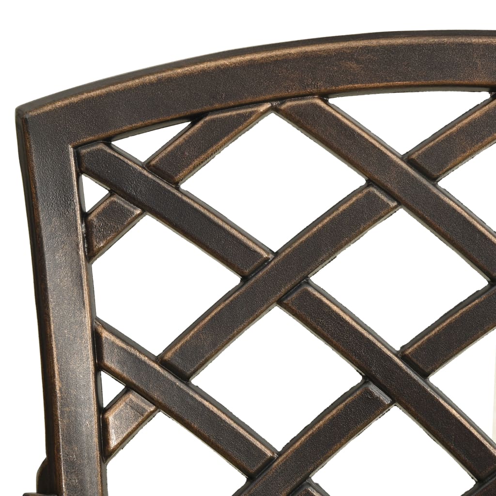 vidaXL Bistro Set | Bronze | Cast aluminium | Standard | Durable | Bistro Set