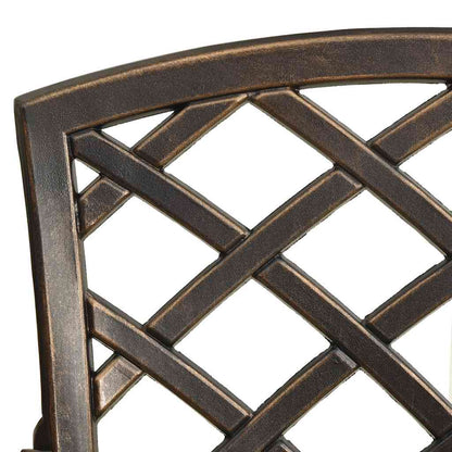 vidaXL Bistro Set | Bronze | Cast aluminium | Standard | Durable | Bistro Set