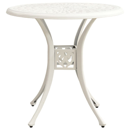 vidaXL Bistro Set | White | Cast Aluminium | Medium | Tough | Bistro Set | Round