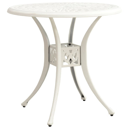 vidaXL Bistro Set | White | Cast Aluminium | Medium | Tough | Bistro Set | Round