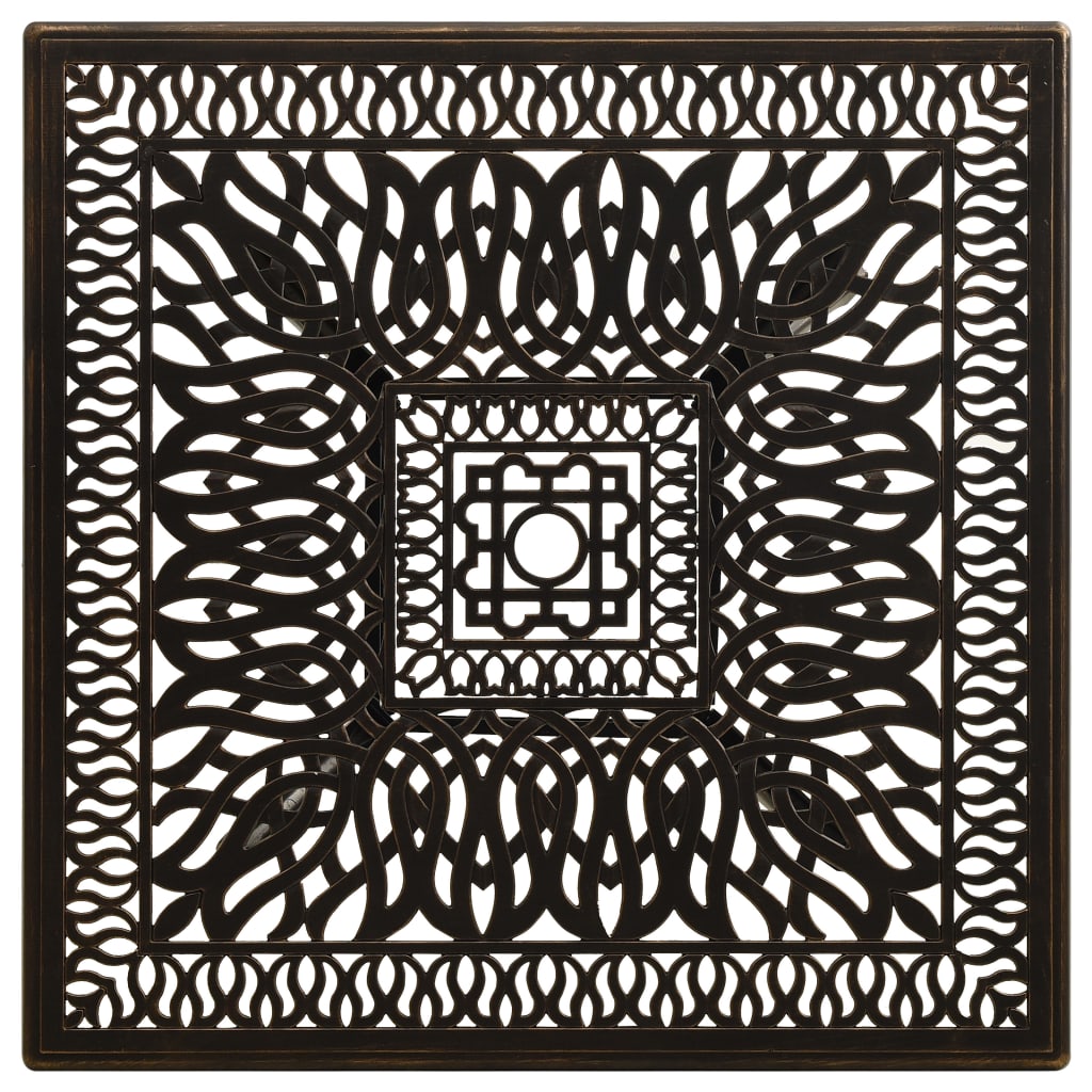 vidaXL Bistro Set | Bronze | Cast Aluminium | Standard |  Decorative Inlays