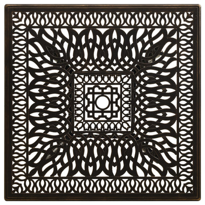 vidaXL Bistro Set | Bronze | Cast Aluminium | Standard |  Decorative Inlays