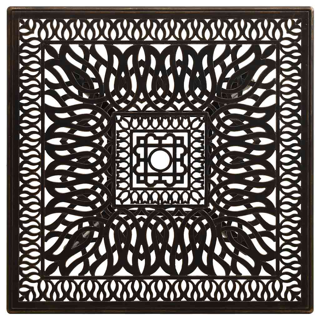 vidaXL Bistro Set | Bronze | Cast Aluminium | Standard |  Decorative Inlays