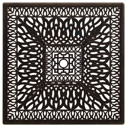 vidaXL Bistro Set | Bronze | Cast Aluminium | Standard |  Decorative Inlays