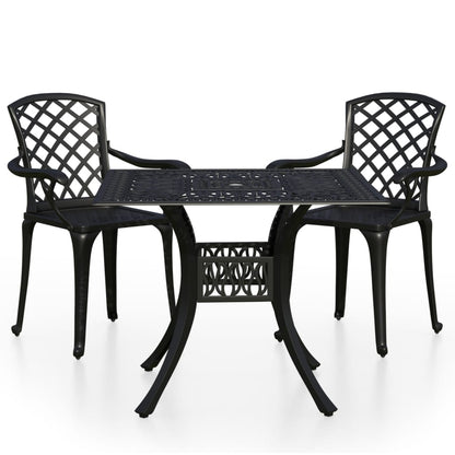 vidaXL Bistro Set | Black | Cast aluminium | Standard | Bistro Set | Round